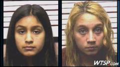 Thugs - Guadalupe Shaw, 14, left and Katelyn Roman, 12, right