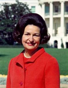 Lady Bird Johnson (1912-2007) - First Lady of United States from 1963-1969.