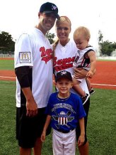 The Daigle's with 2 of their 3 children.