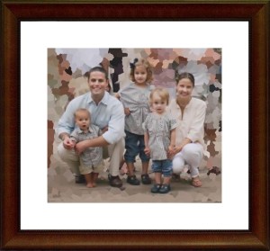 Kevin and Marina Krim with their Children Lulu,6, Nessie, 3, and Leo, 2.